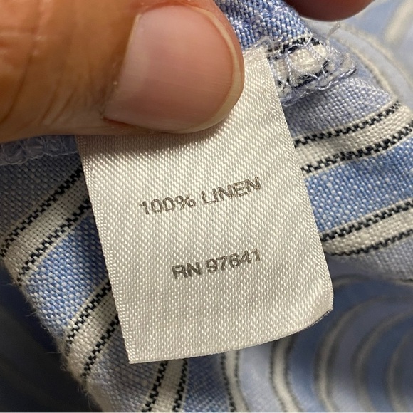 J. Jill Shirt Women’s Size Small Petite Striped linen Striped button up Dress - Picture 16 of 16